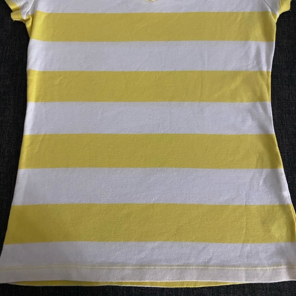Tommy Hilfiger yellow and white stripes tee - Picture 2 of 2